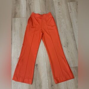 Zara Orange trouser pants with small slit on the side
